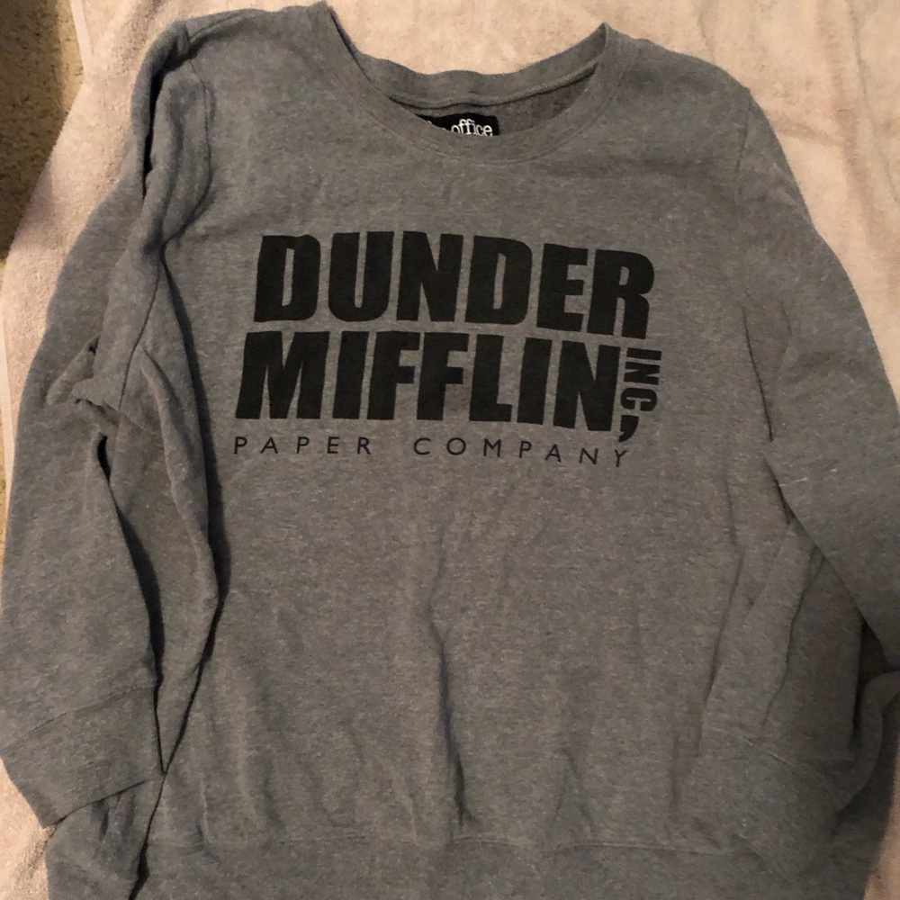 The Office brand Dunder Mifflin Inc. Paper Company Grey Sweatshirt